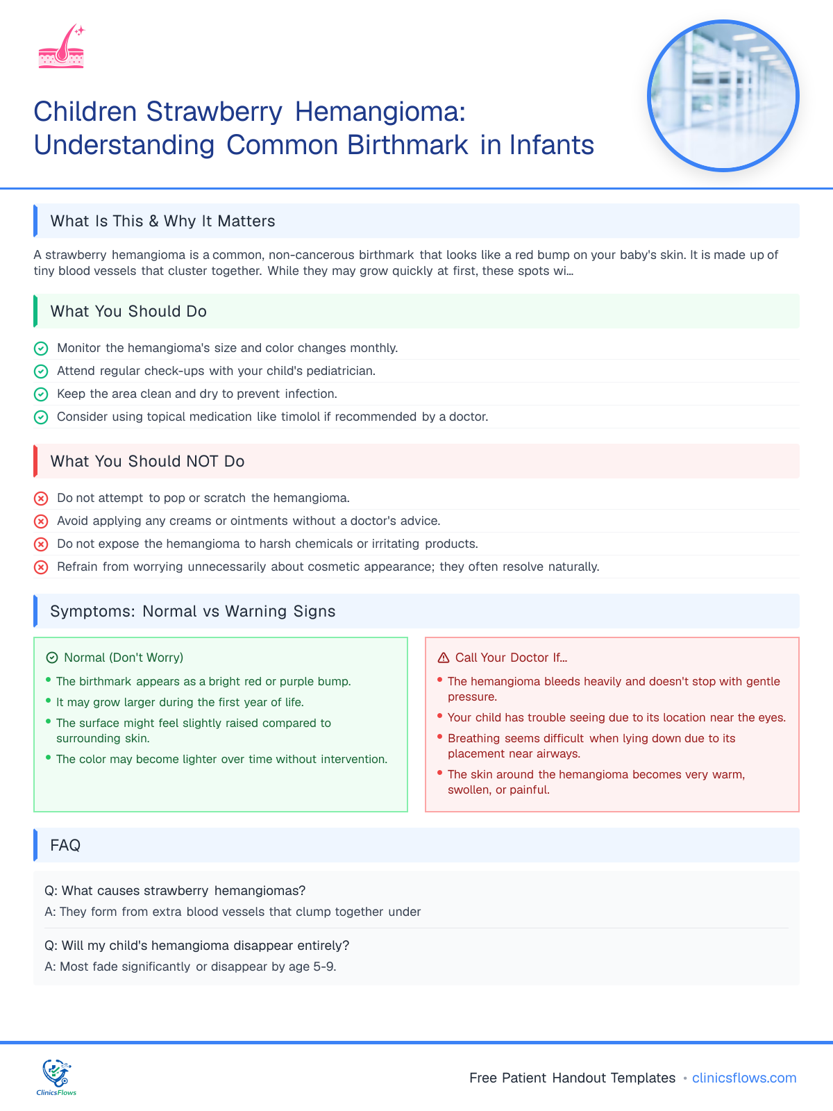 Children Strawberry Hemangioma: Understanding Common Birthmark in Infants - patient handout preview