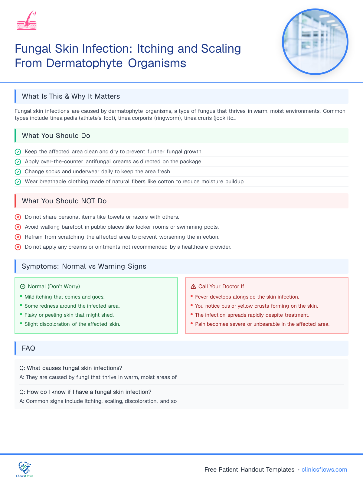 Fungal Skin Infection: Itching and Scaling From Dermatophyte Organisms - patient handout preview