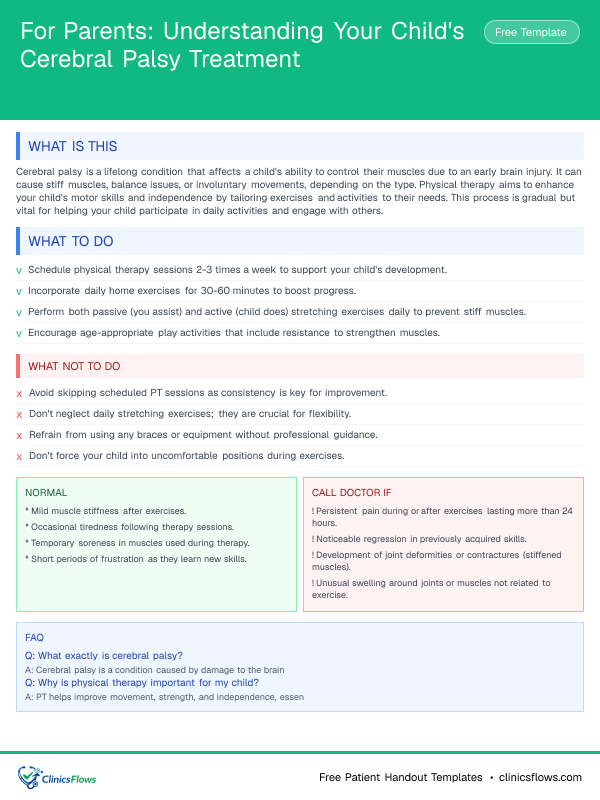 For Parents: Understanding Your Child's Cerebral Palsy Treatment - patient handout preview