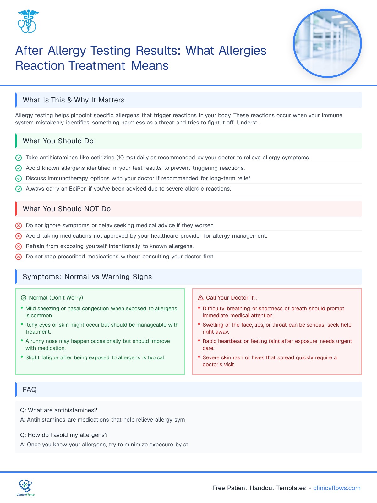 After Allergy Testing Results: What Allergies Reaction Treatment Means - patient handout preview