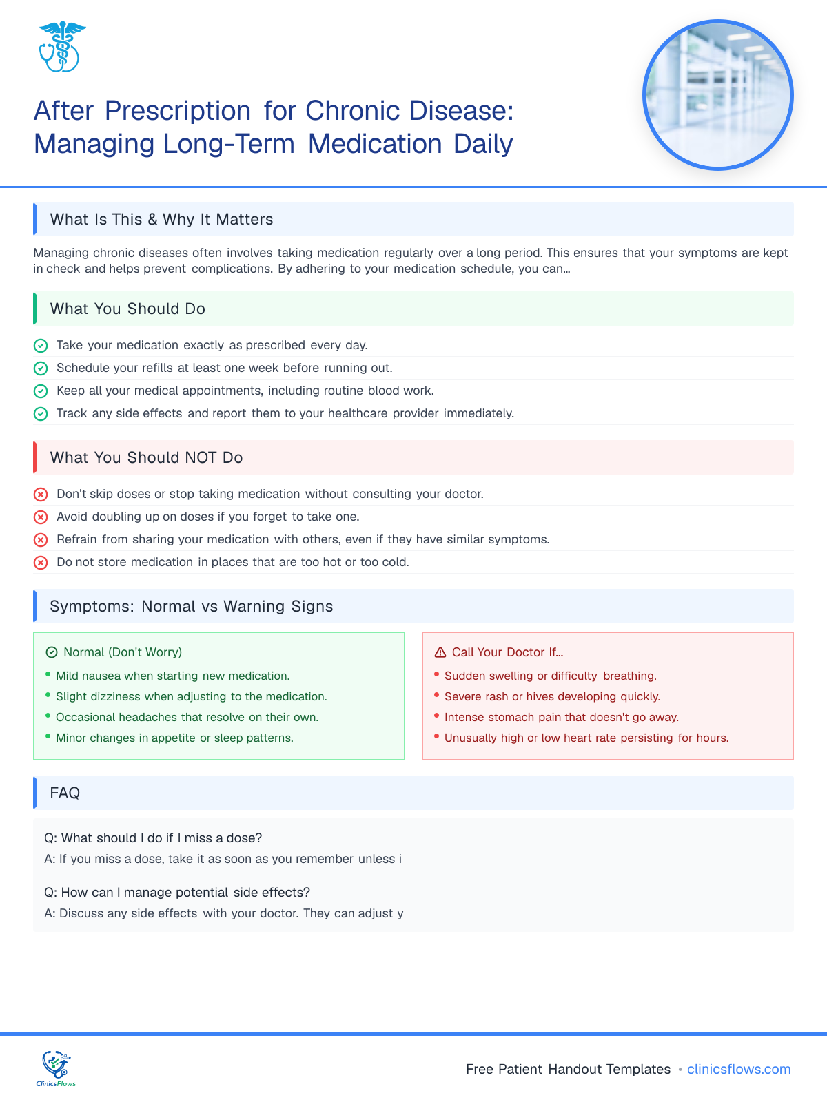 After Prescription for Chronic Disease: Managing Long-Term Medication Daily - patient handout preview