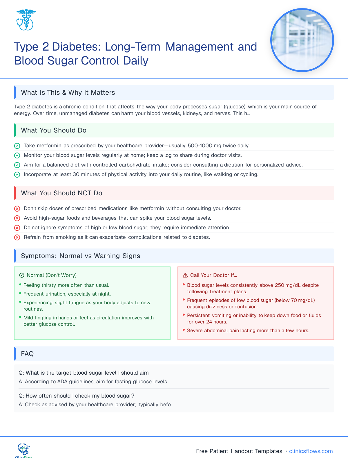 Type 2 Diabetes: Long-Term Management and Blood Sugar Control Daily - patient handout preview
