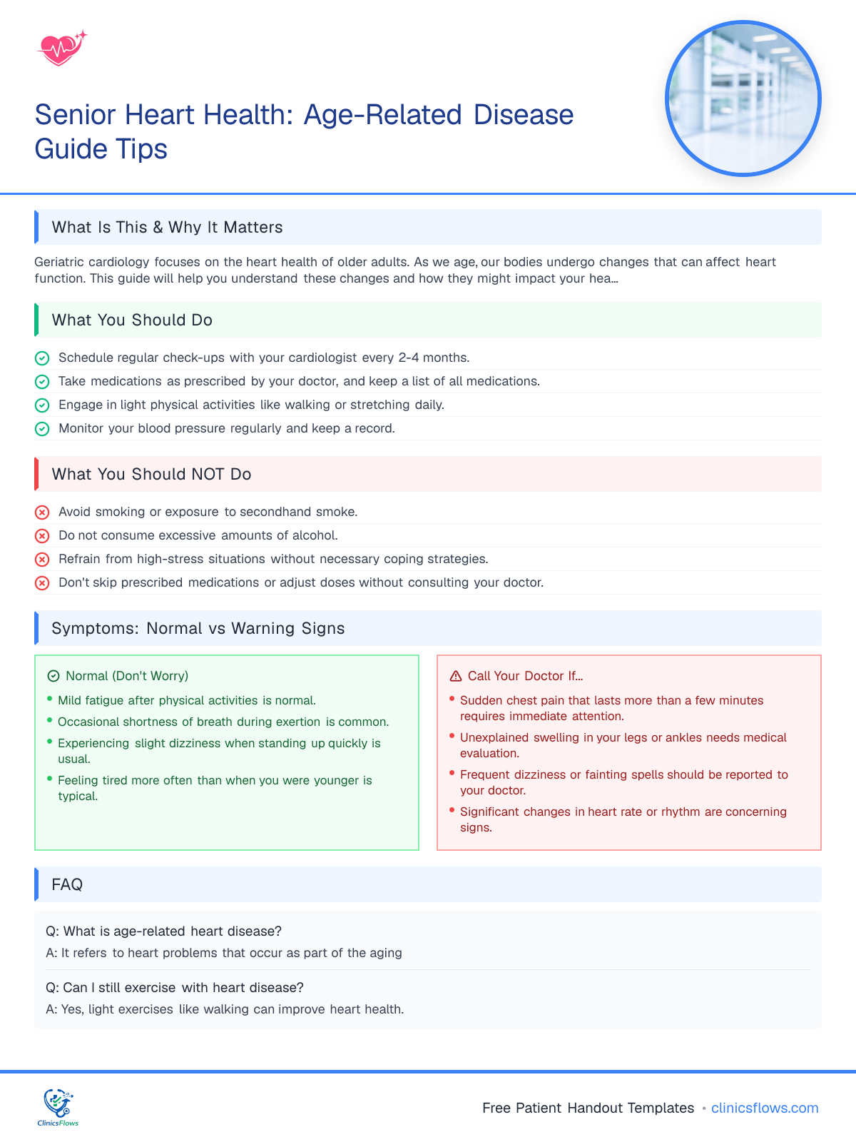 Senior Heart Health: Age-Related Disease Guide Tips - patient handout preview