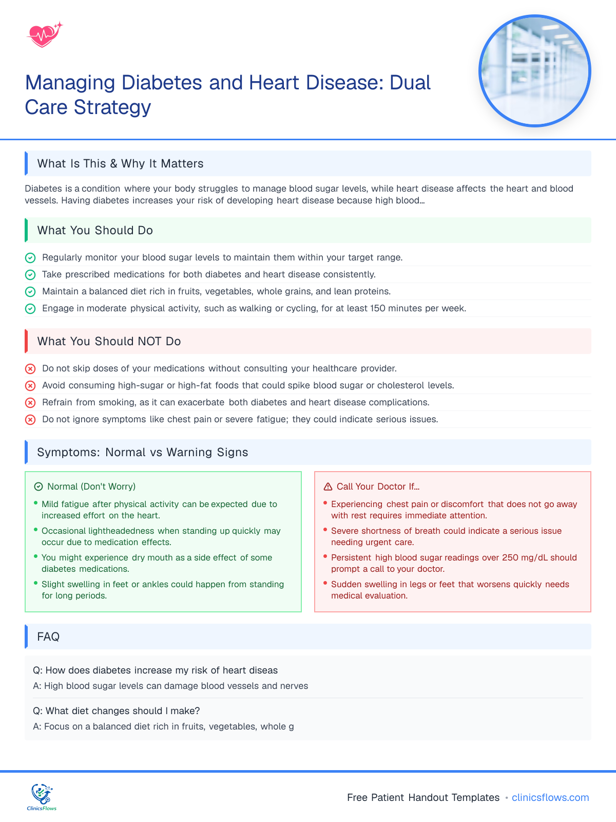 Managing Diabetes and Heart Disease: Dual Care Strategy - patient handout preview