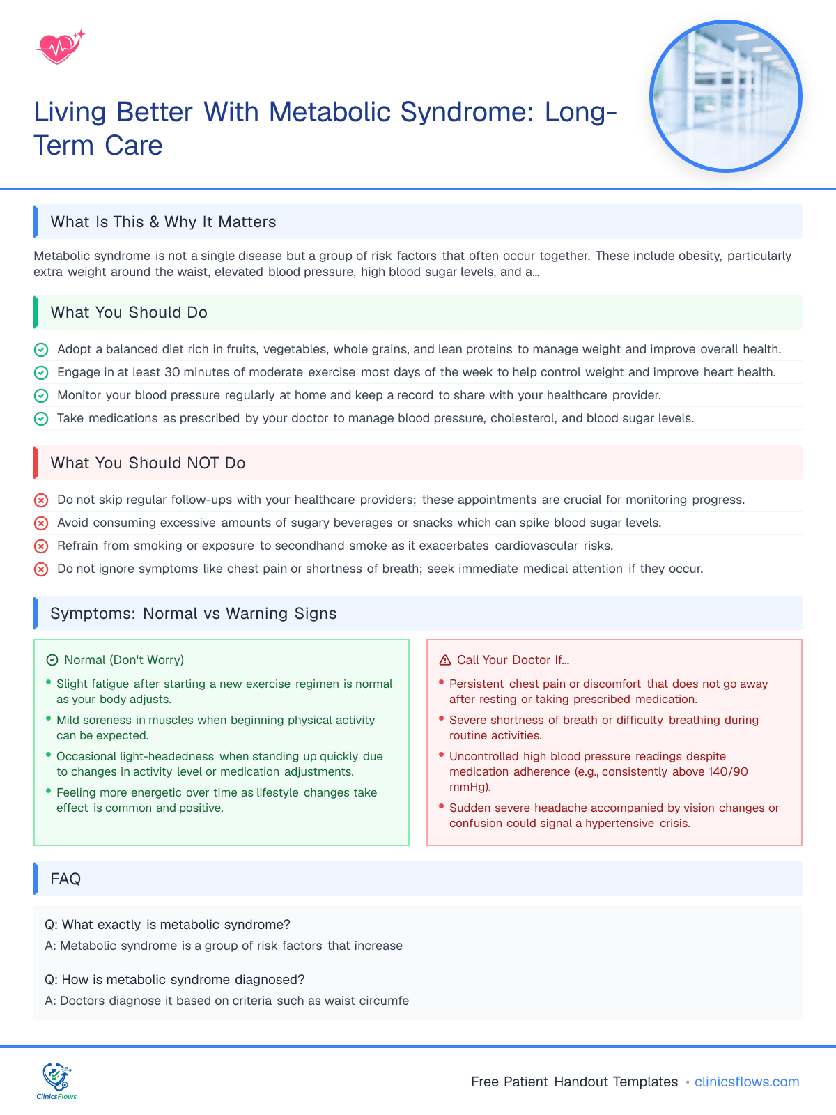 Living Better With Metabolic Syndrome: Long-Term Care - patient handout preview