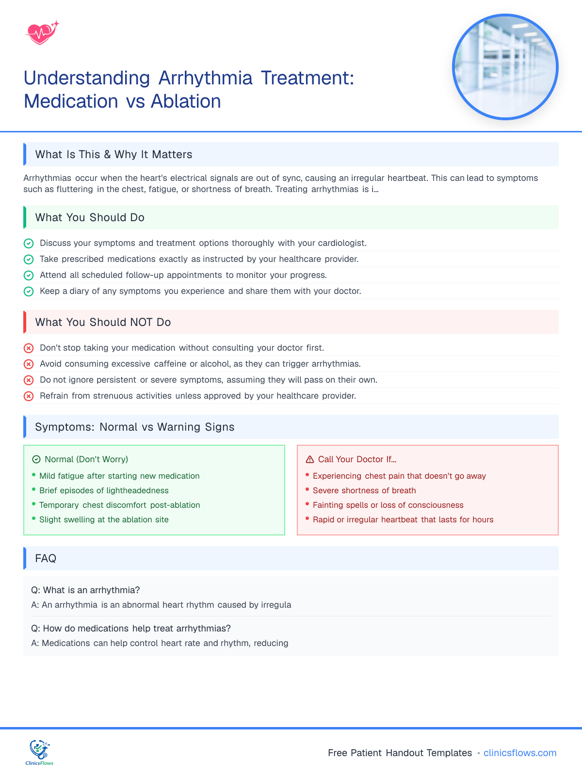 Understanding Arrhythmia Treatment: Medication vs Ablation - patient handout preview