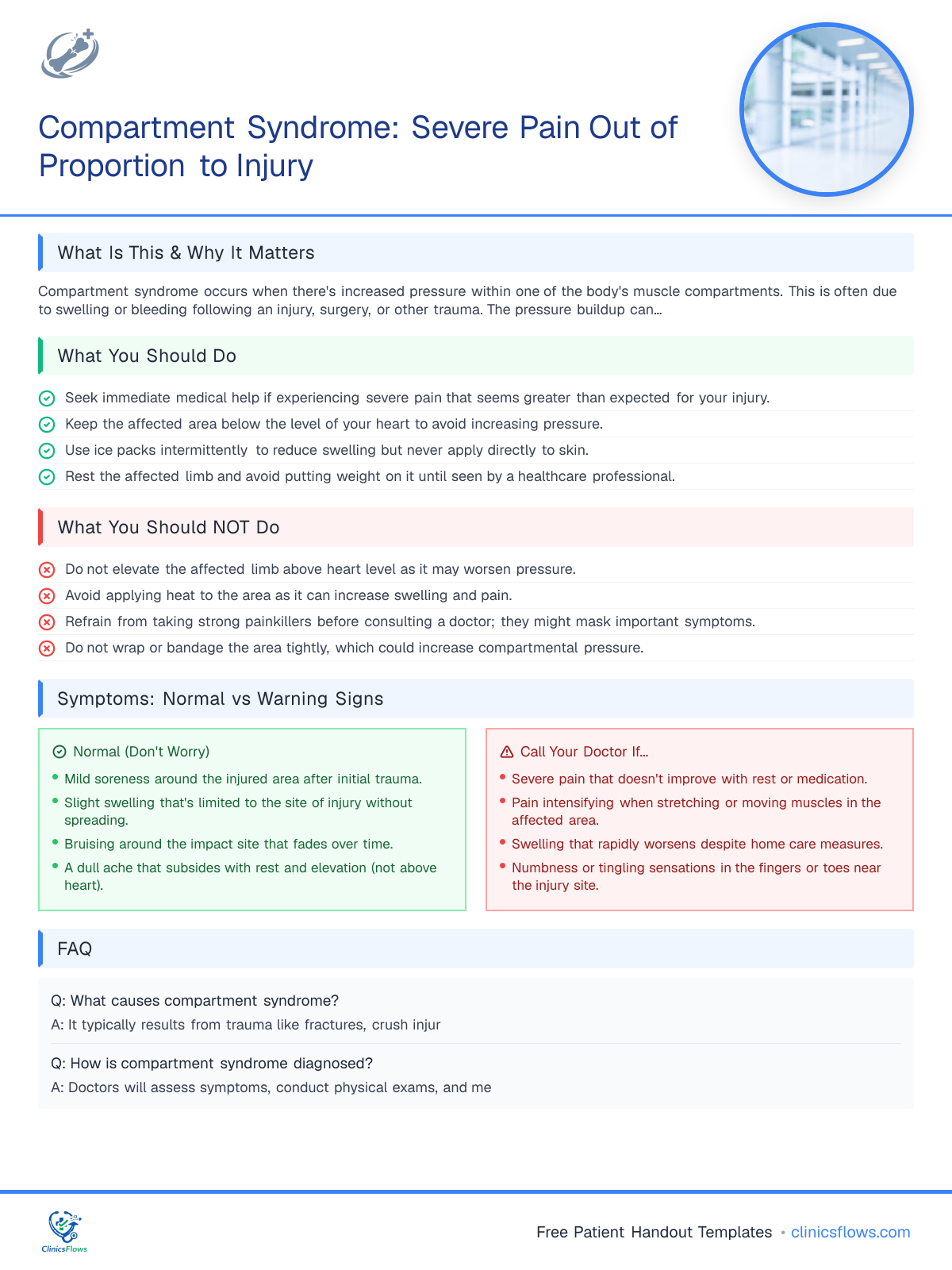 Compartment Syndrome: Severe Pain Out of Proportion to Injury - patient handout preview
