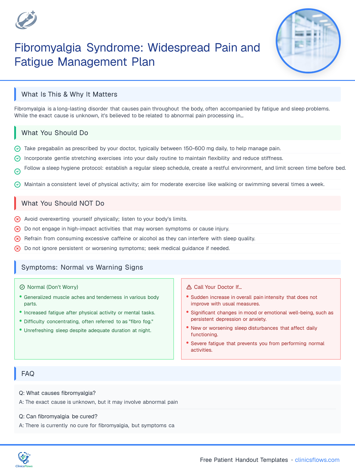 Fibromyalgia Syndrome: Widespread Pain and Fatigue Management Plan - patient handout preview