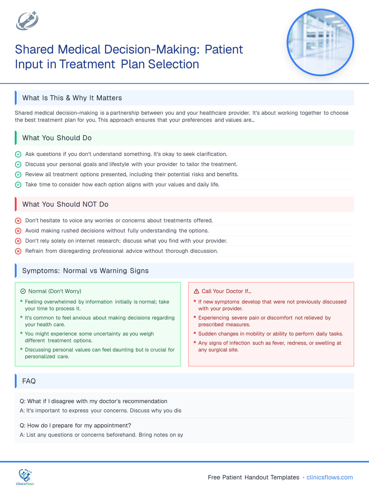 Shared Medical Decision-Making: Patient Input in Treatment Plan Selection - patient handout preview