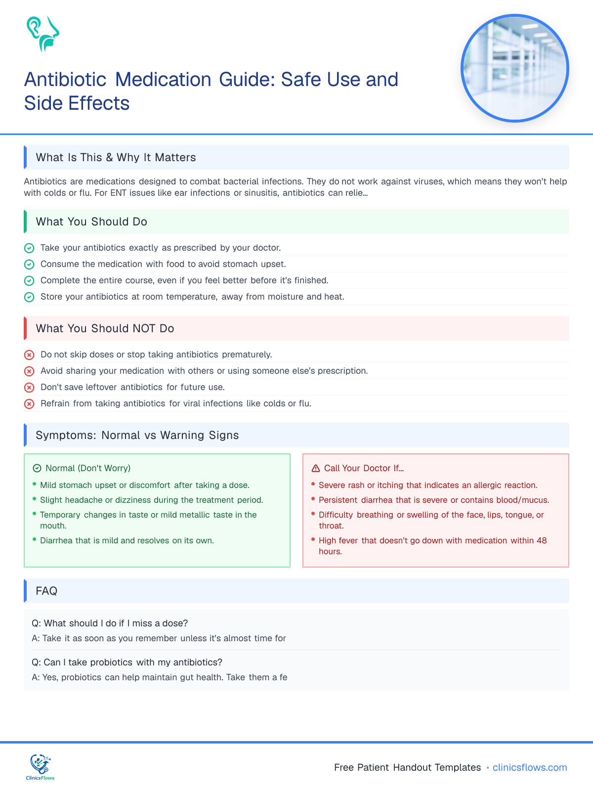 Antibiotic Medication Guide: Safe Use and Side Effects - patient handout preview