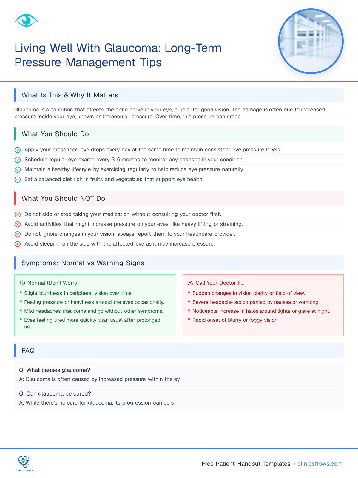 Living Well With Glaucoma: Long-Term Pressure Management Tips - patient handout preview