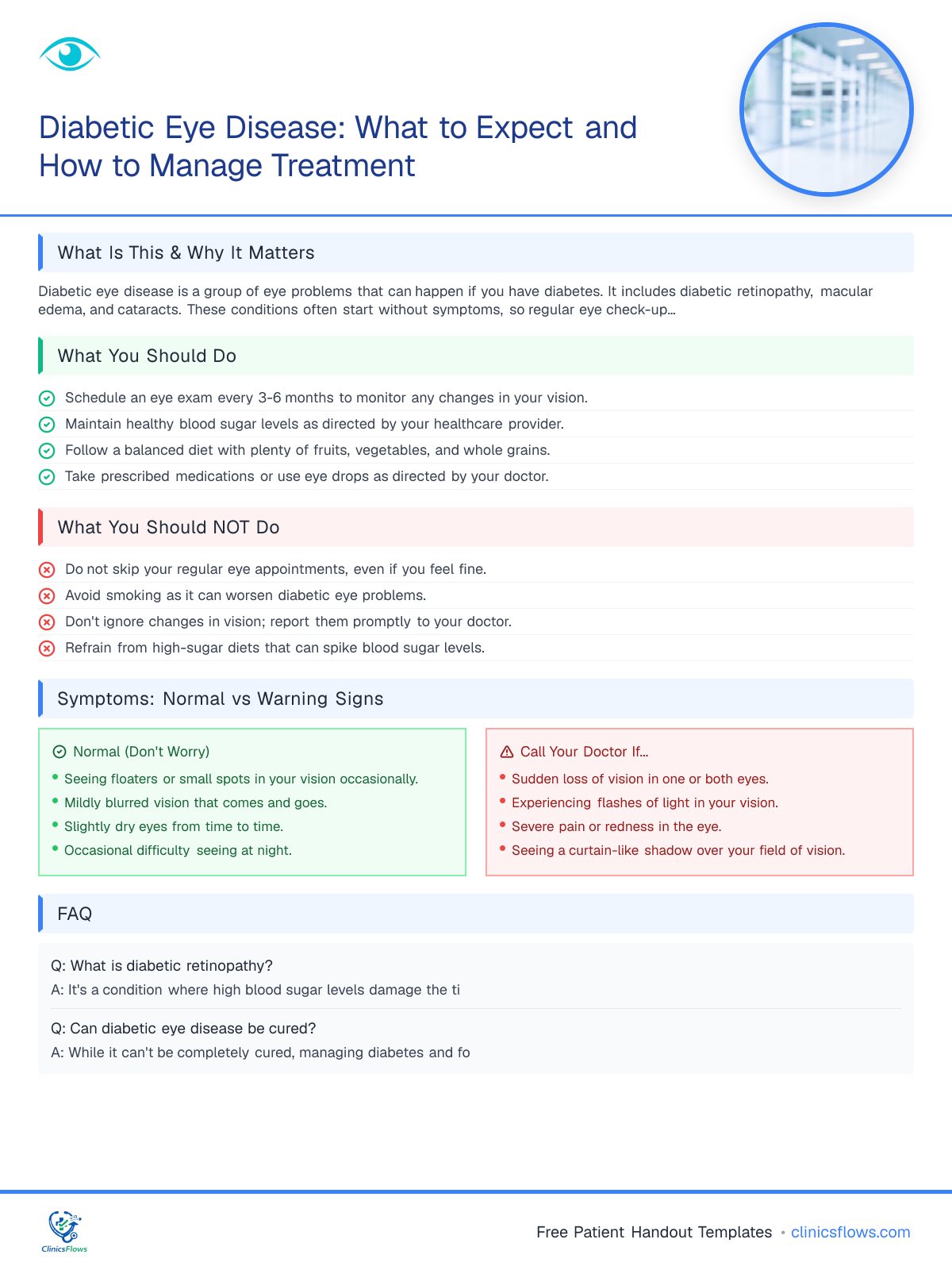 Diabetic Eye Disease: What to Expect and How to Manage Treatment - patient handout preview