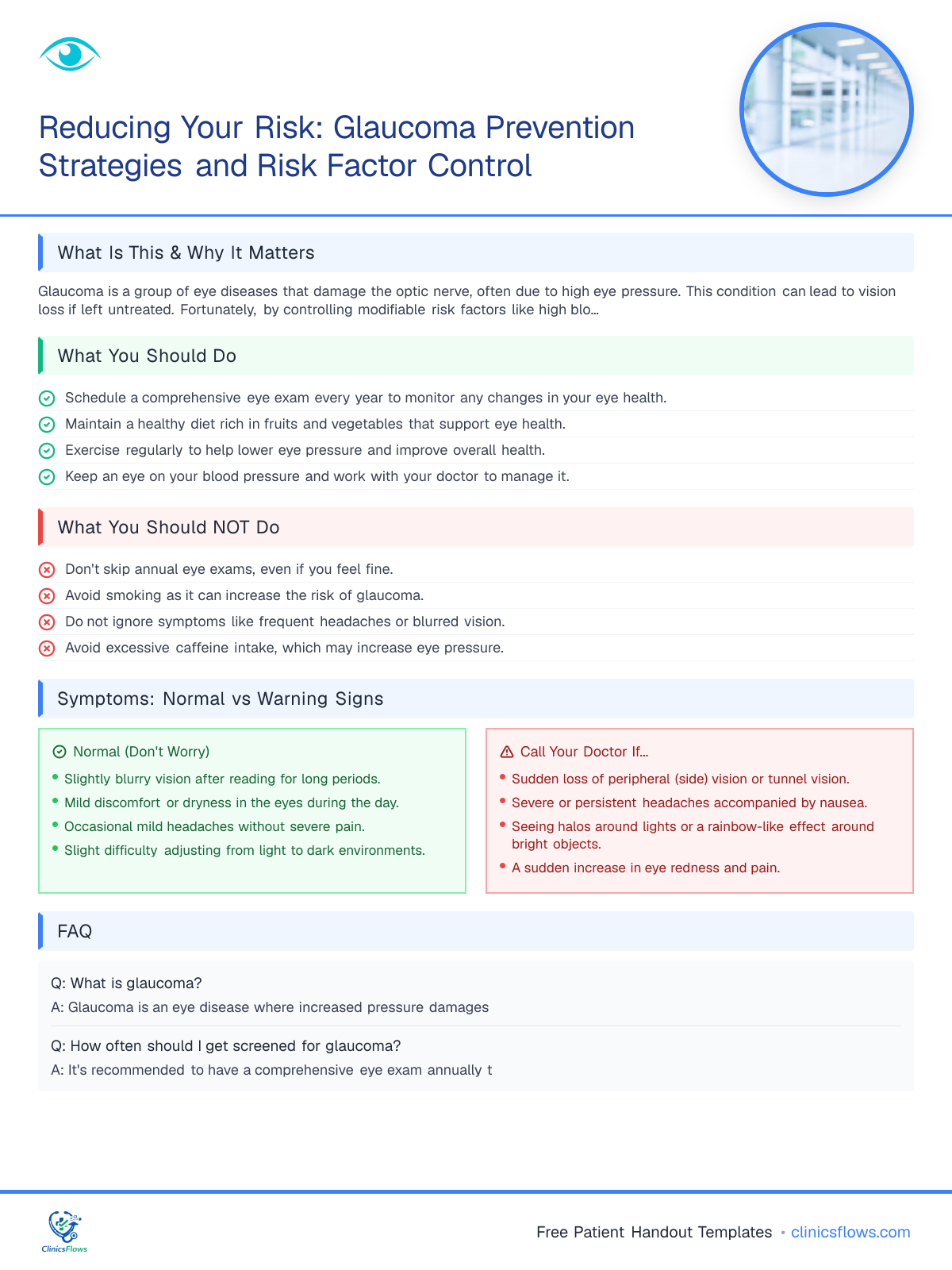 Reducing Your Risk: Glaucoma Prevention Strategies and Risk Factor Control - patient handout preview