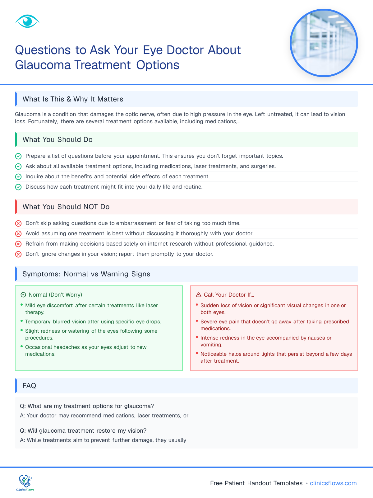 Questions to Ask Your Eye Doctor About Glaucoma Treatment Options - patient handout preview