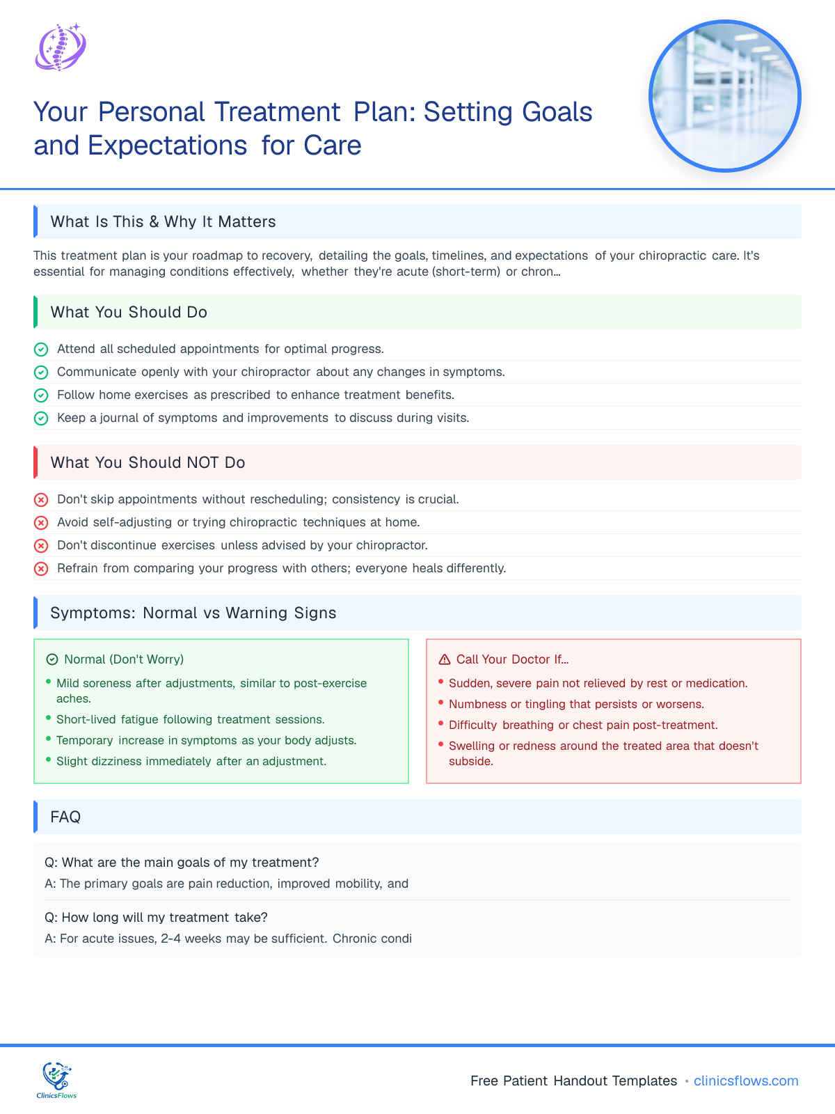Your Personal Treatment Plan: Setting Goals and Expectations for Care - patient handout preview