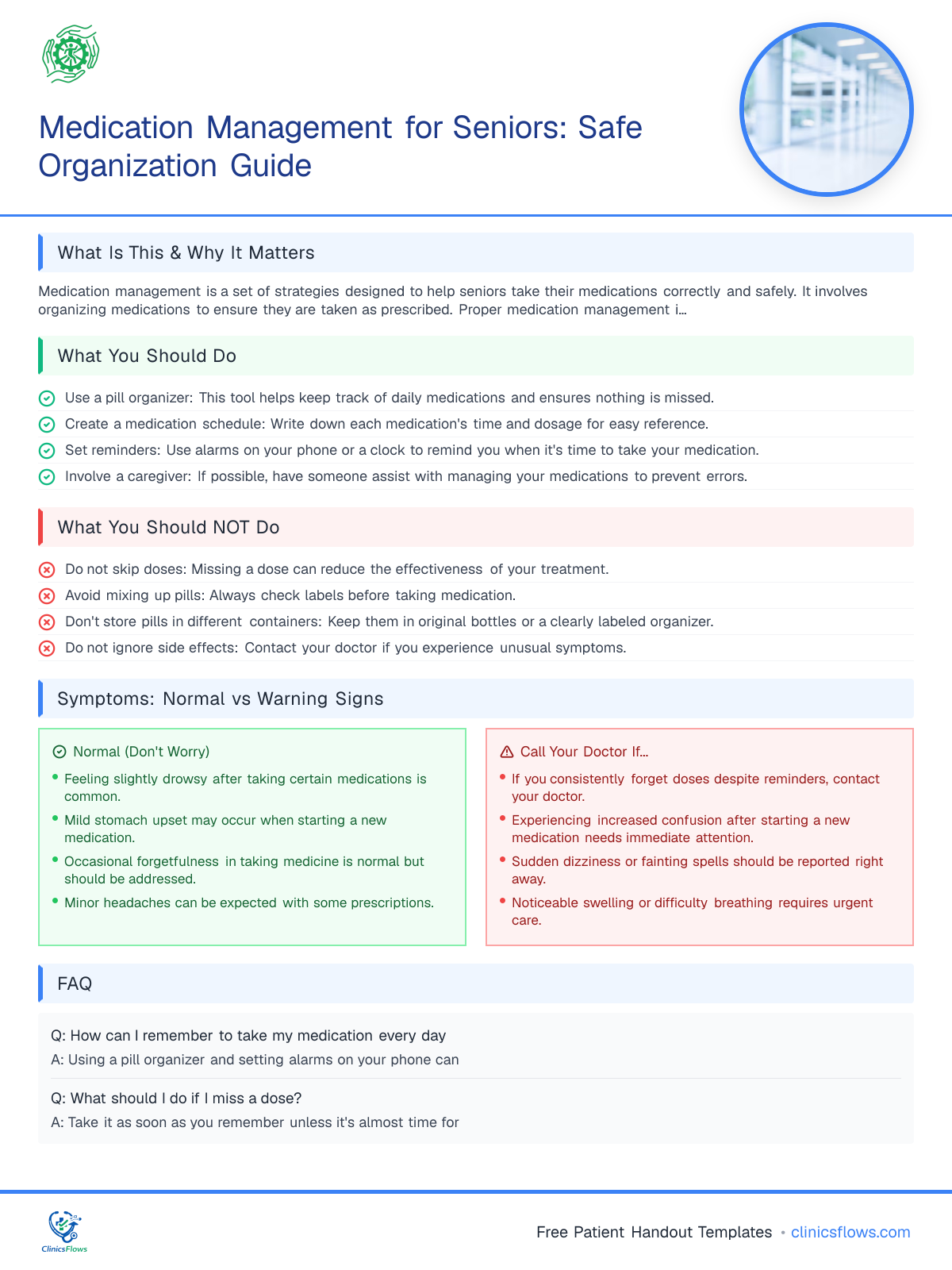 Medication Management for Seniors: Safe Organization Guide - patient handout preview