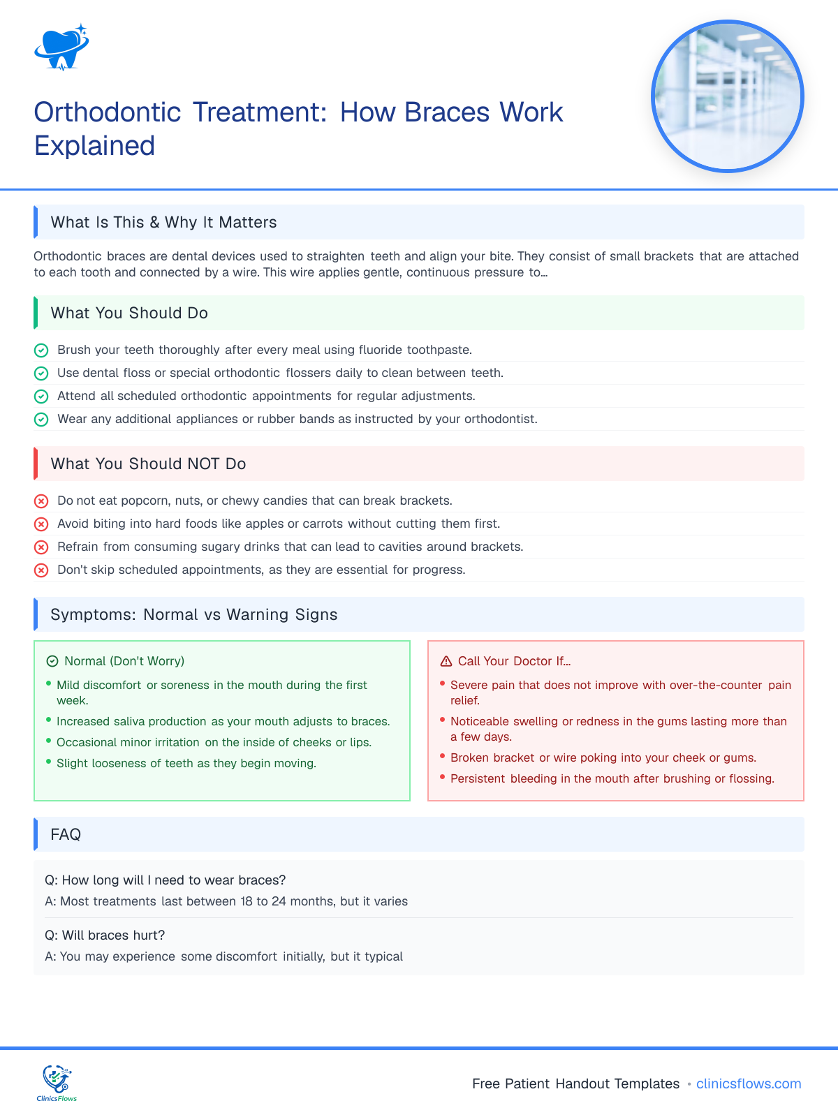Orthodontic Treatment: How Braces Work Explained - patient handout preview