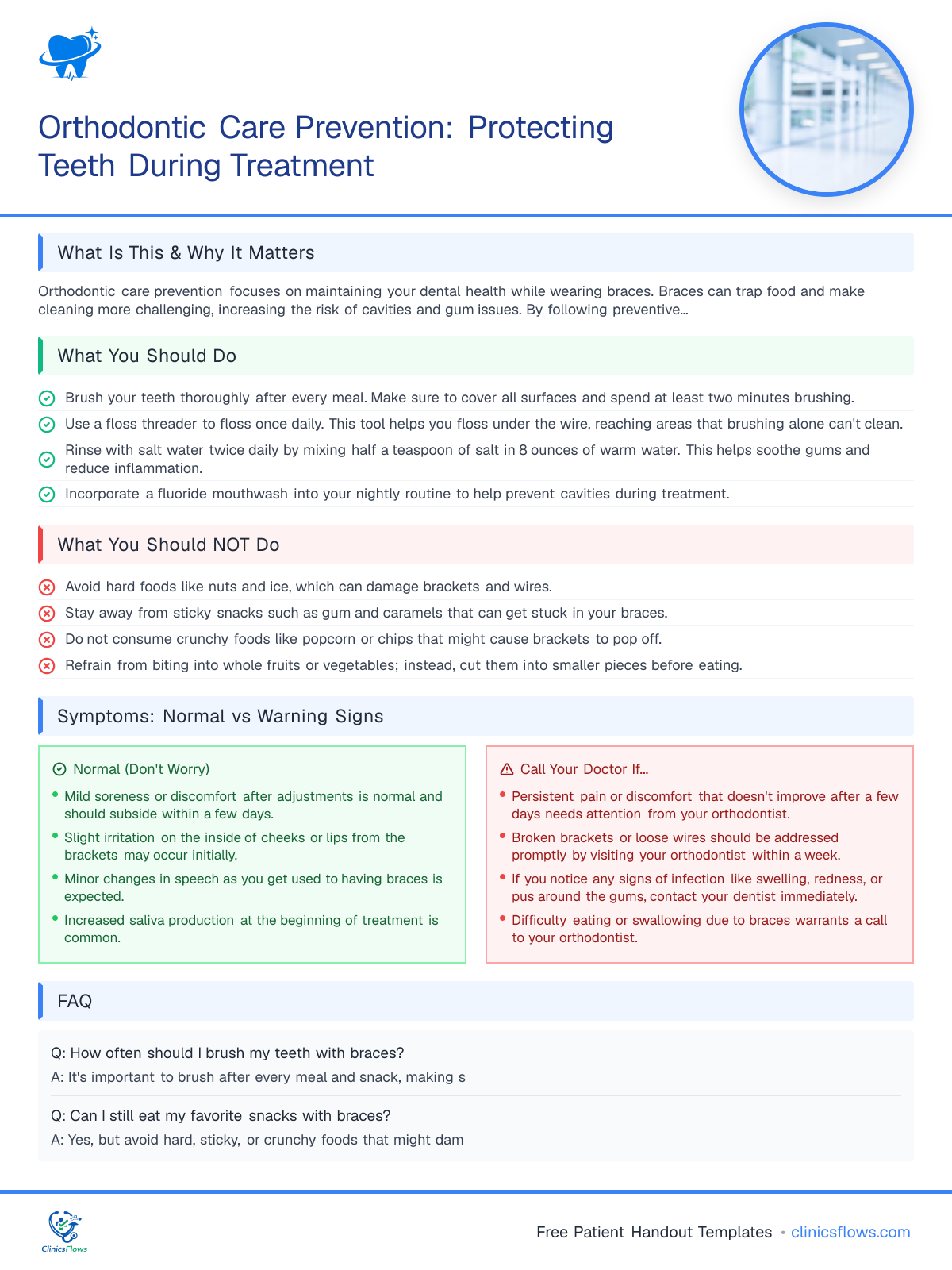 Orthodontic Care Prevention: Protecting Teeth During Treatment - patient handout preview