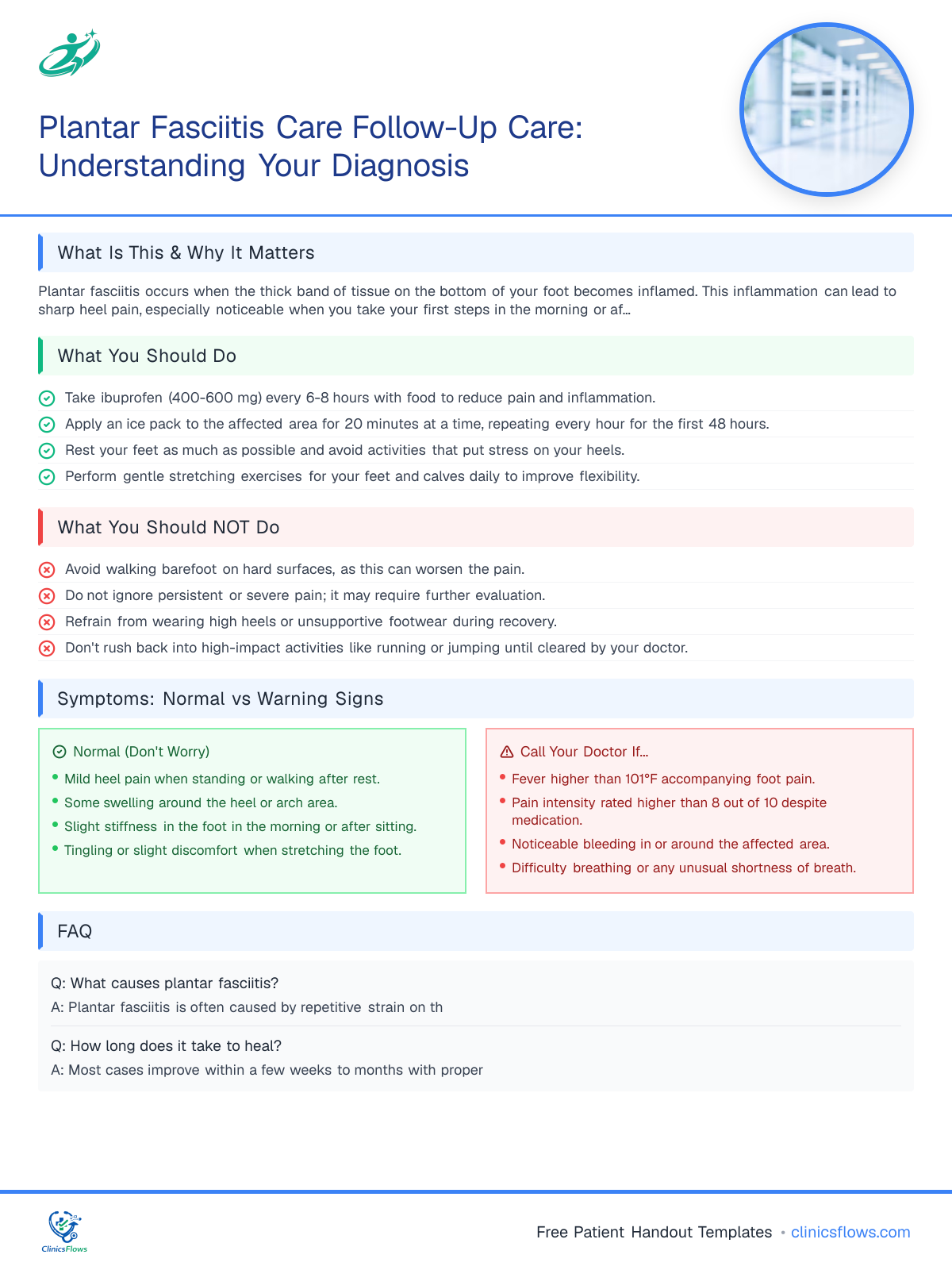 Plantar Fasciitis Care Follow-Up Care: Understanding Your Diagnosis - patient handout preview