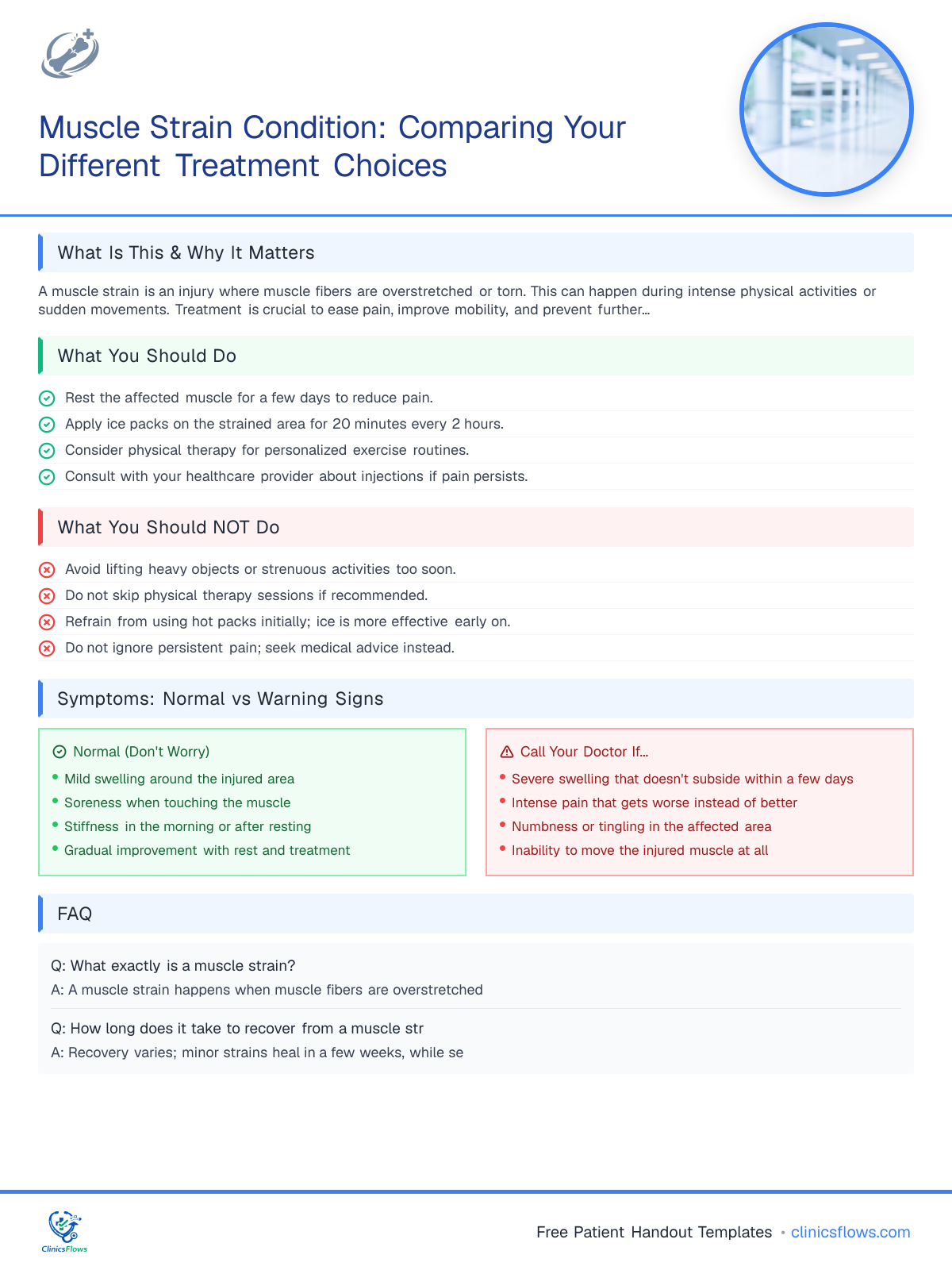 Muscle Strain Condition: Comparing Your Different Treatment Choices - patient handout preview