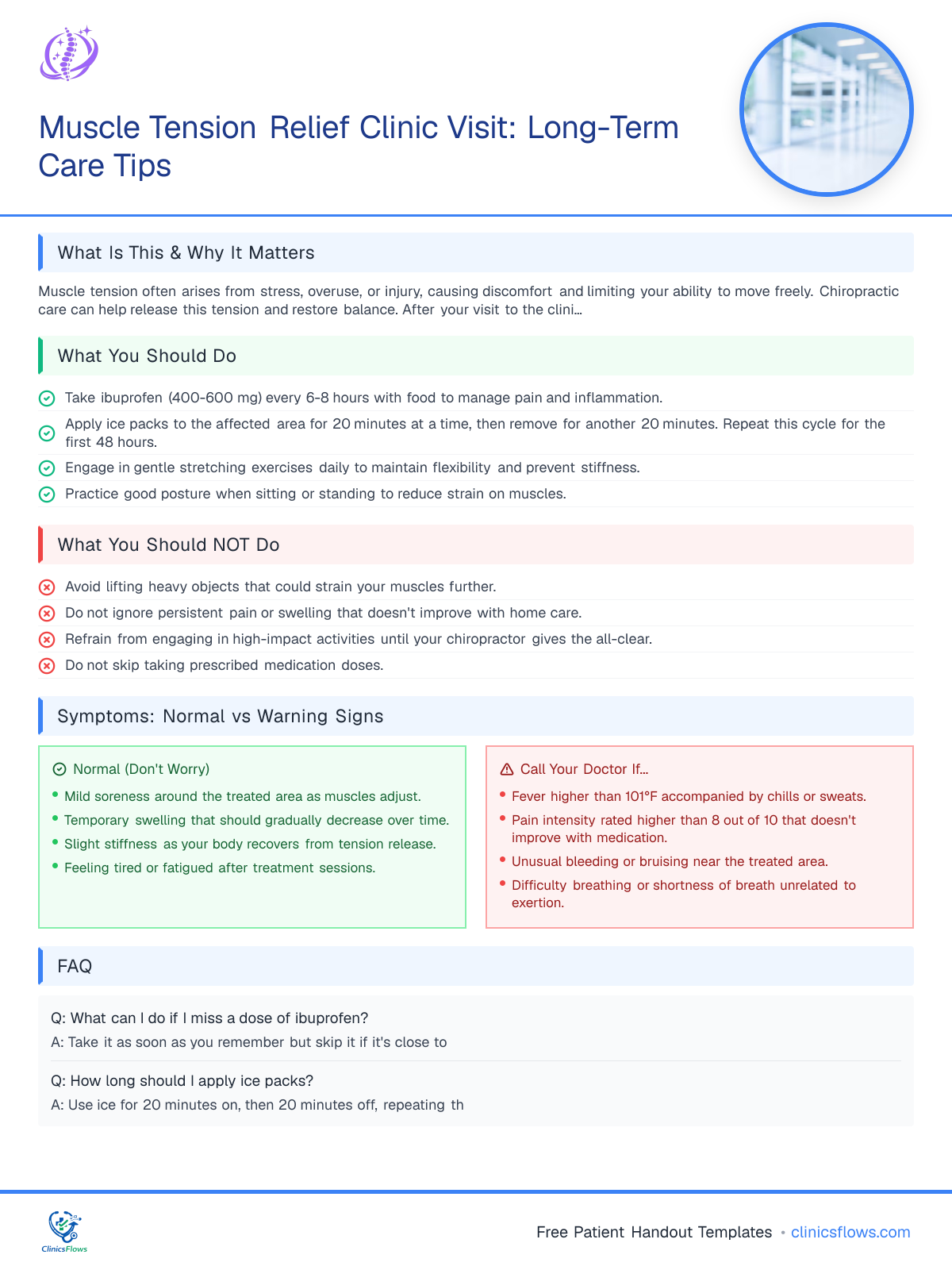 Muscle Tension Relief Clinic Visit: Long-Term Care Tips - patient handout preview
