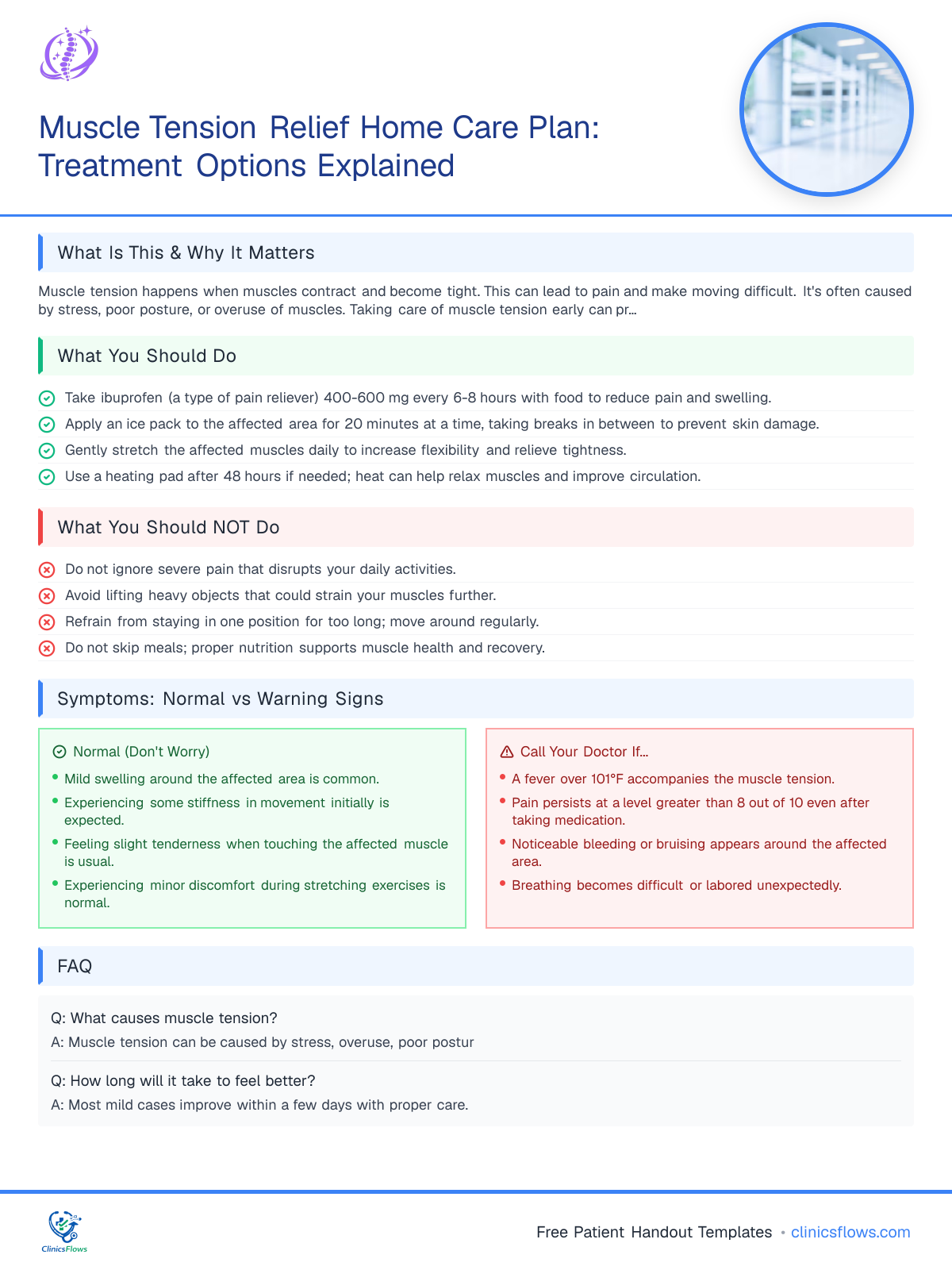 Muscle Tension Relief Home Care Plan: Treatment Options Explained - patient handout preview