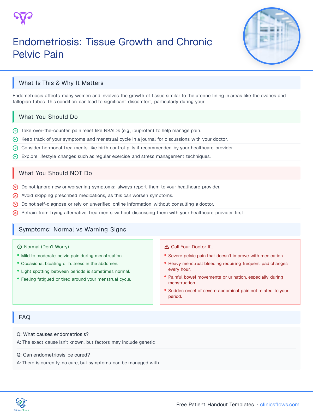 Endometriosis: Tissue Growth and Chronic Pelvic Pain - patient handout preview
