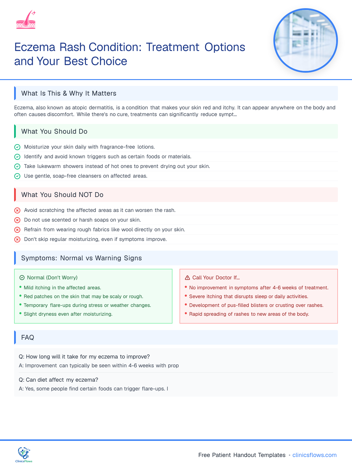Eczema Rash Condition: Treatment Options and Your Best Choice - patient handout preview