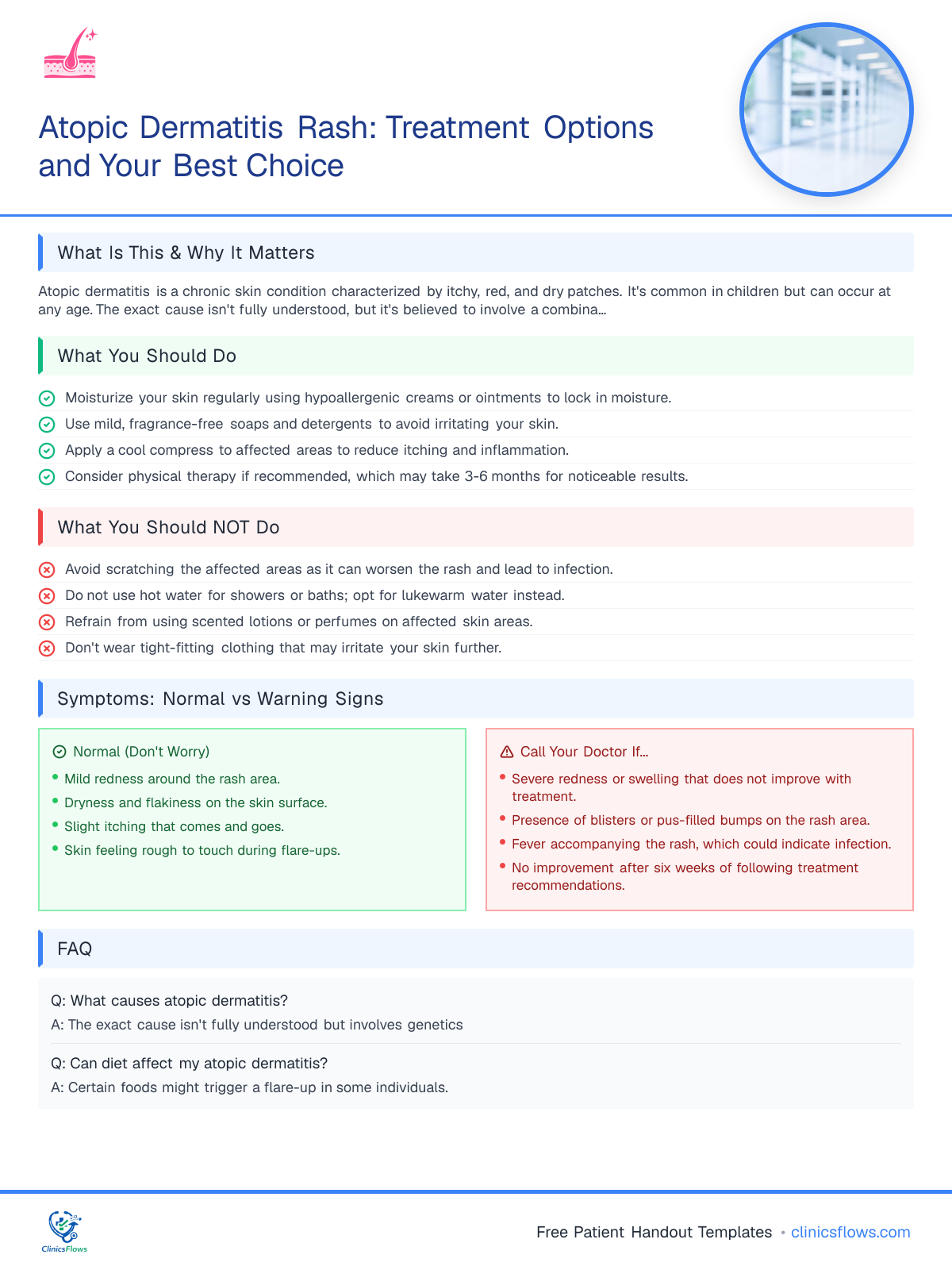 Atopic Dermatitis Rash: Treatment Options and Your Best Choice - patient handout preview