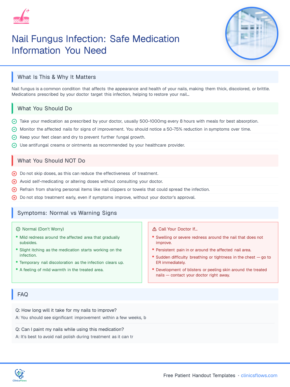 Nail Fungus Infection: Safe Medication Information You Need - patient handout preview