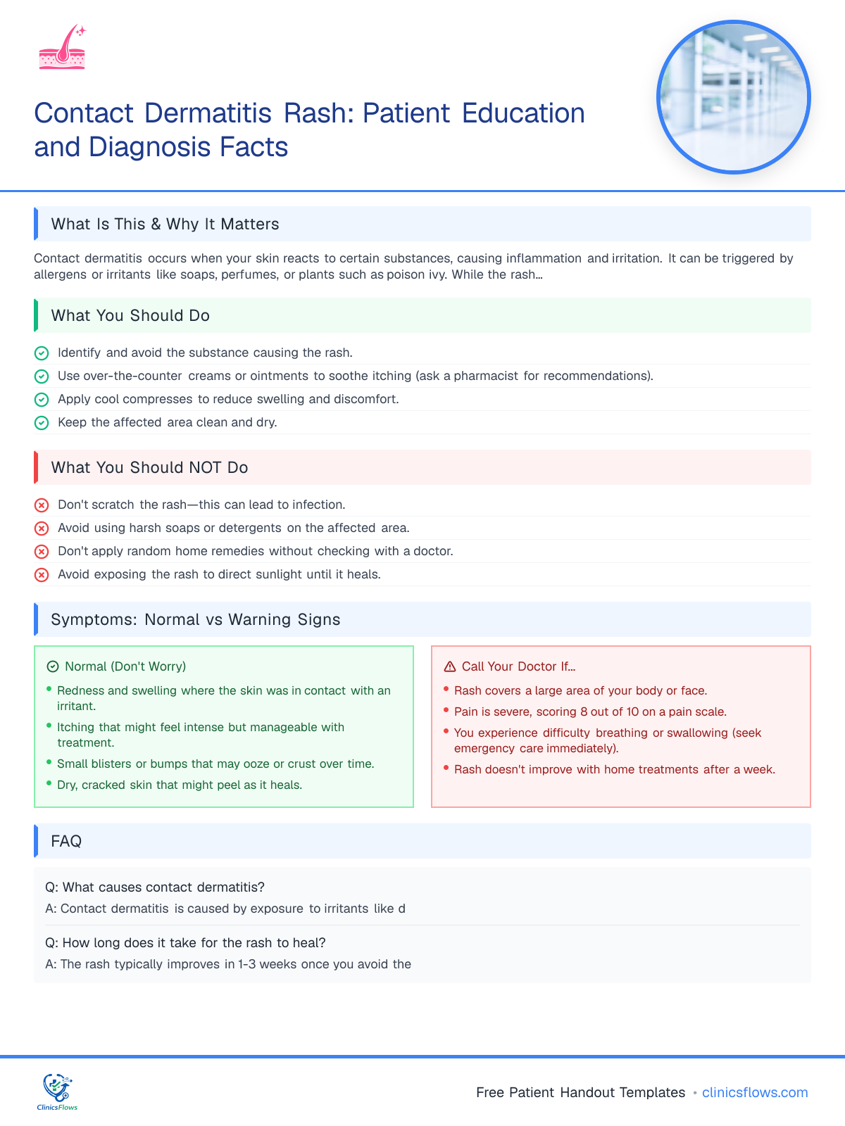 Contact Dermatitis Rash: Patient Education and Diagnosis Facts - patient handout preview