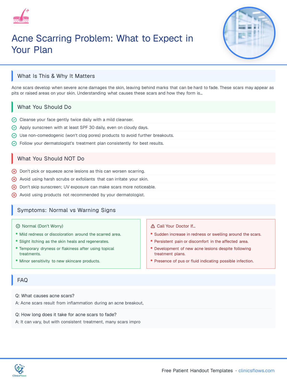 Acne Scarring Problem: What to Expect in Your Plan - patient handout preview