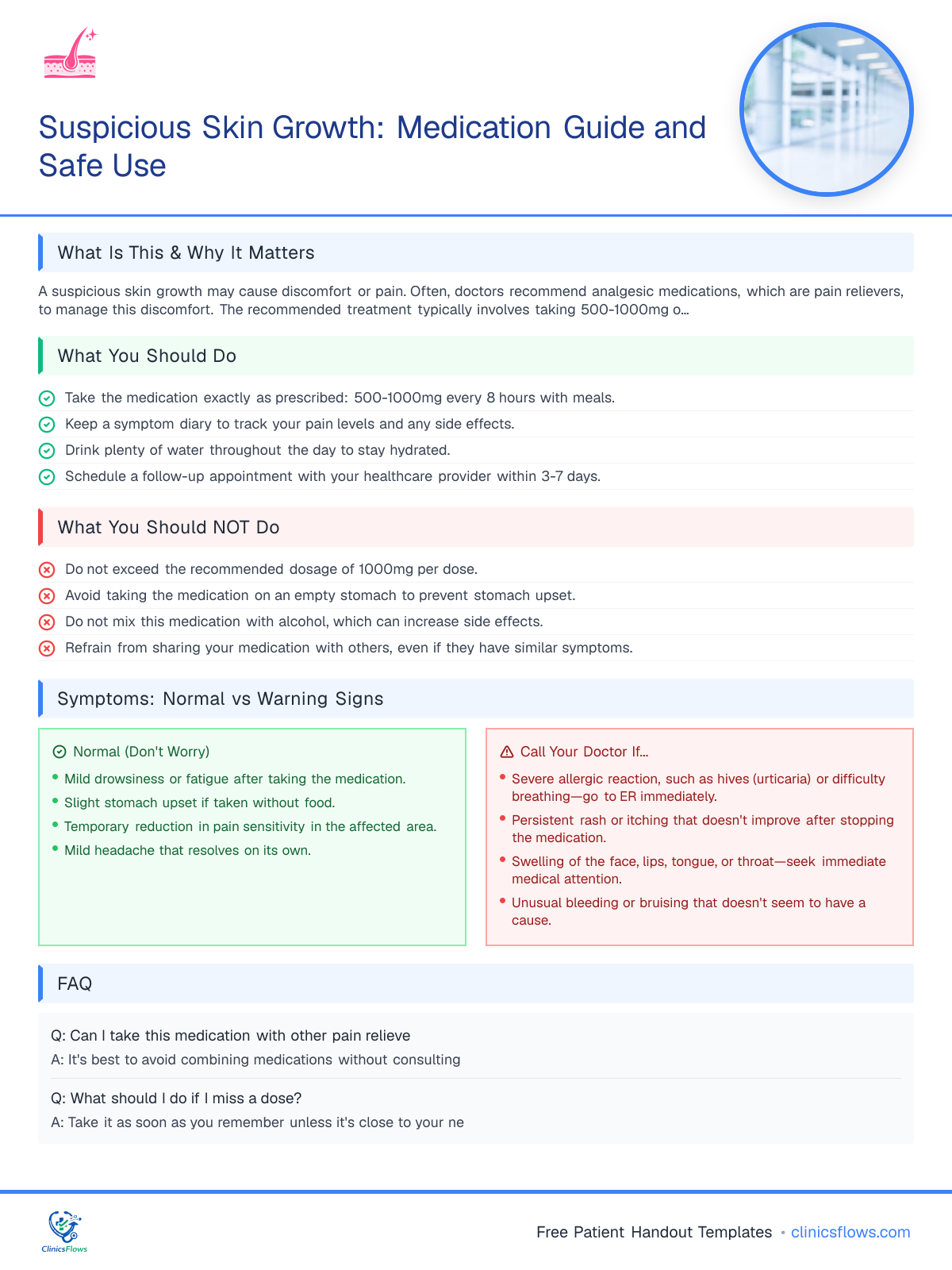 Suspicious Skin Growth: Medication Guide and Safe Use - patient handout preview