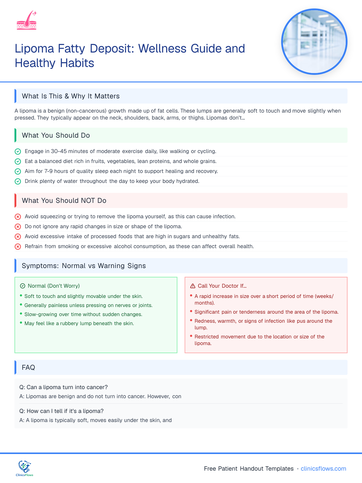 Lipoma Fatty Deposit: Wellness Guide and Healthy Habits - patient handout preview