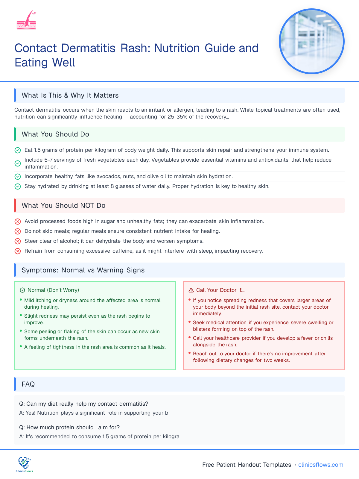 Contact Dermatitis Rash: Nutrition Guide and Eating Well - patient handout preview
