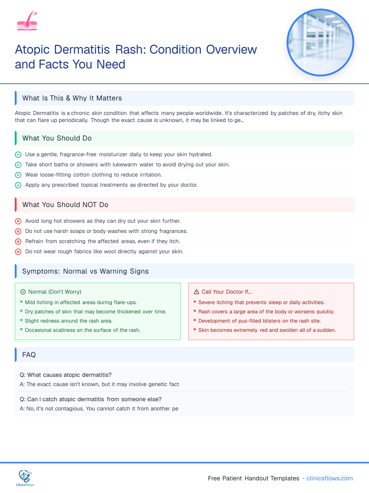 Atopic Dermatitis Rash: Condition Overview and Facts You Need - patient handout preview