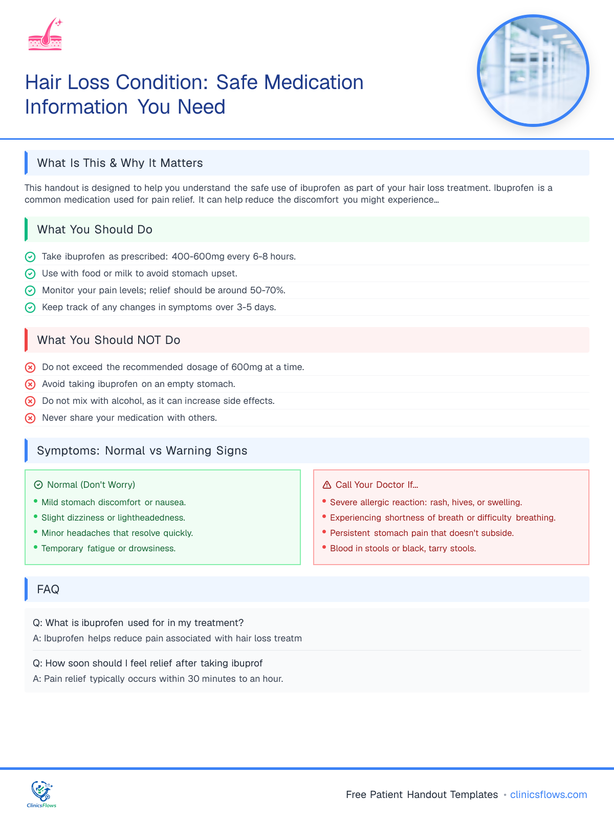 Hair Loss Condition: Safe Medication Information You Need - patient handout preview