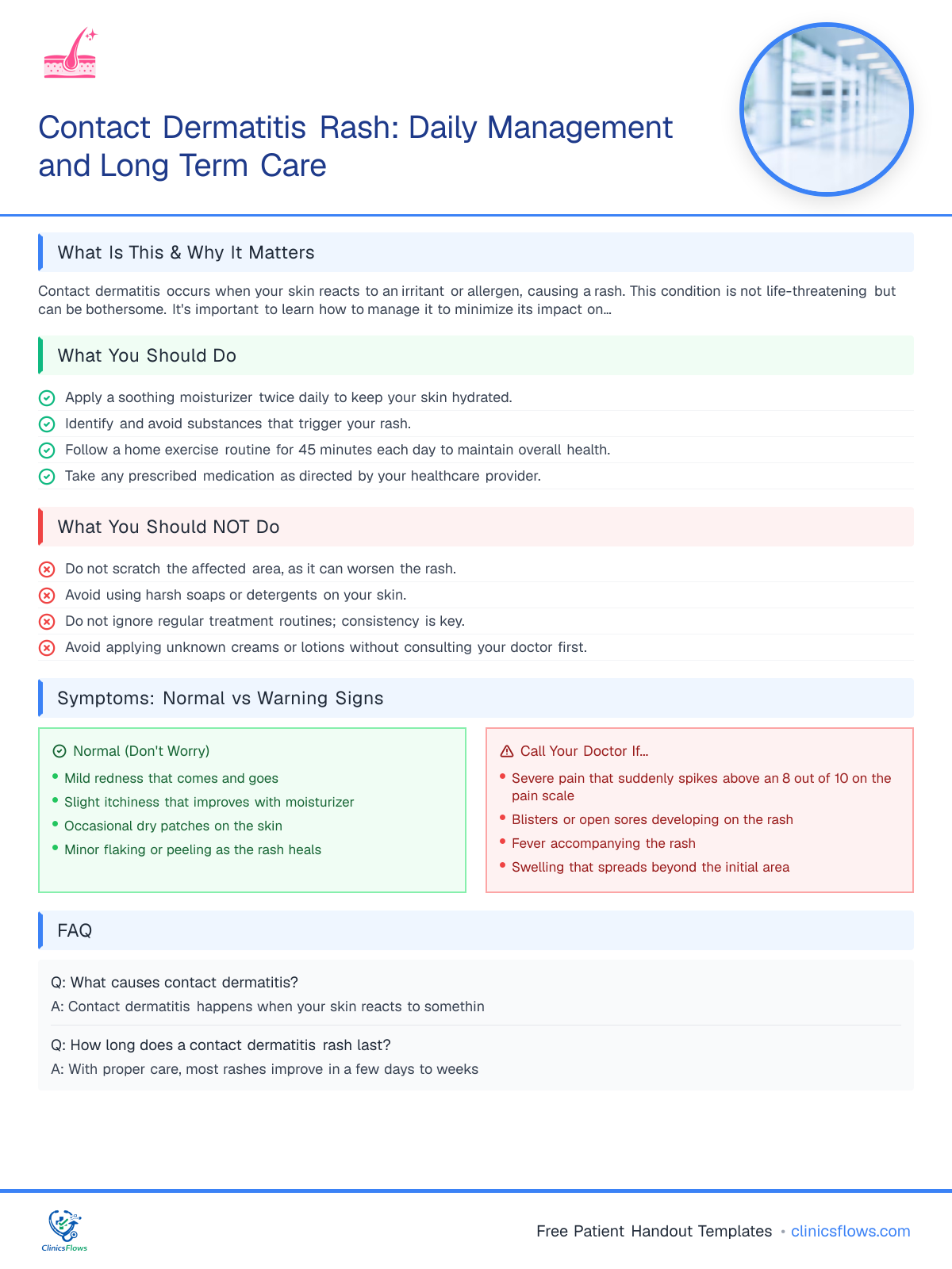 Contact Dermatitis Rash: Daily Management and Long Term Care - patient handout preview
